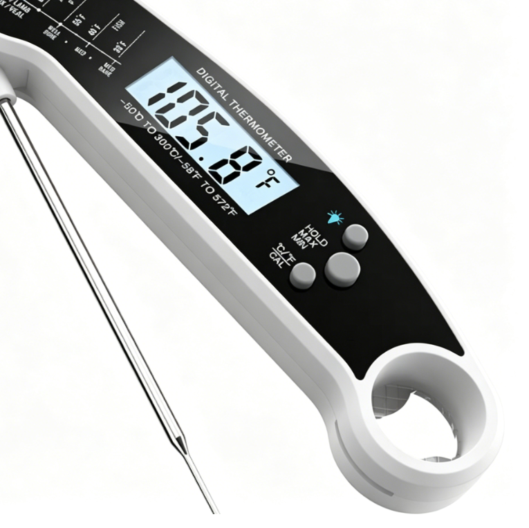 Folding Food Thermometer Kitchen Oven Meat Temperature Gauge