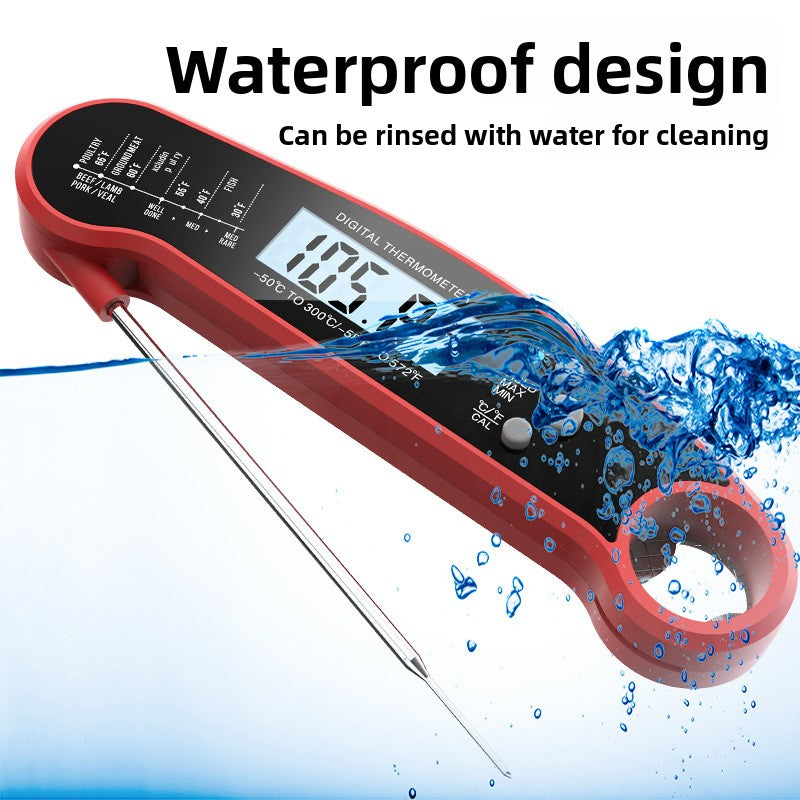 Folding Food Thermometer Kitchen Oven Meat Temperature Gauge