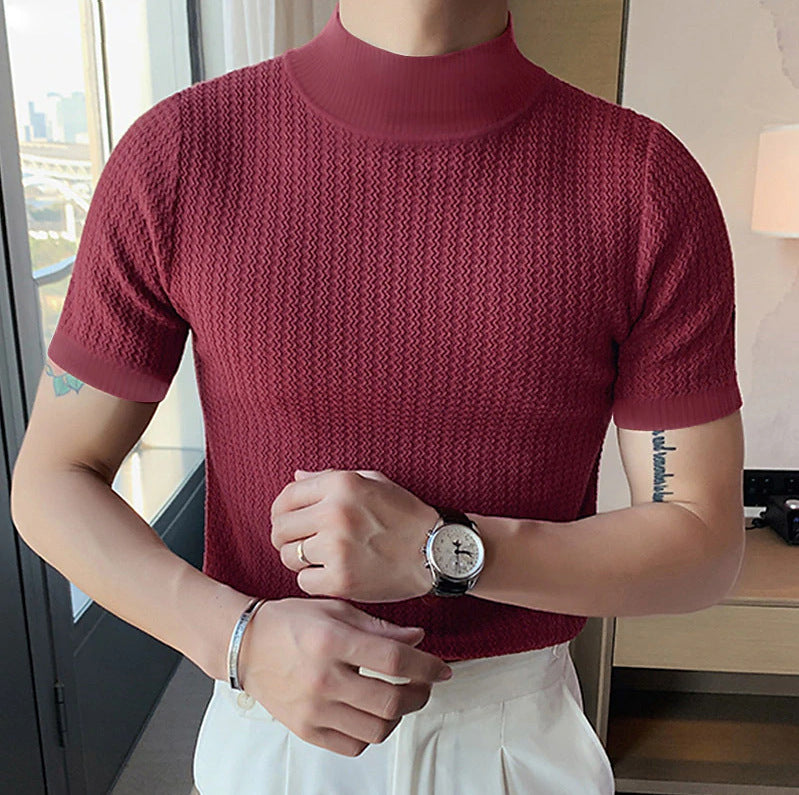 Men's Turtleneck Knit Shirt