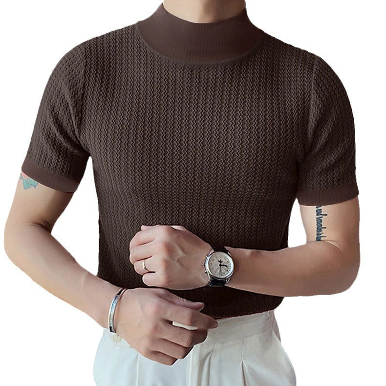 Men's Turtleneck Knit Shirt