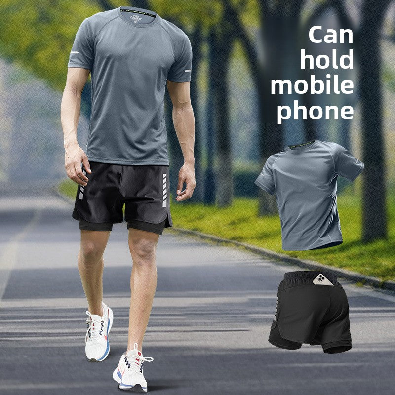 Thin quick-drying clothes with short sleeves