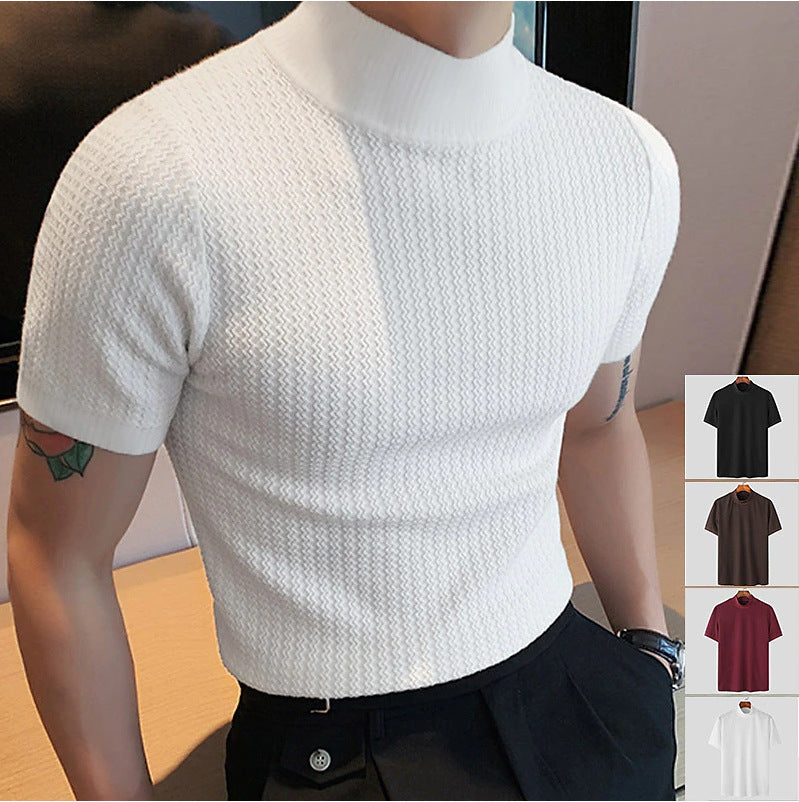Men's Turtleneck Knit Shirt