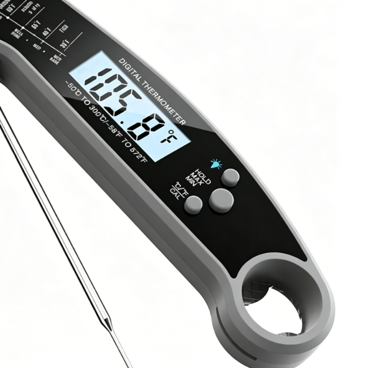 Folding Food Thermometer Kitchen Oven Meat Temperature Gauge