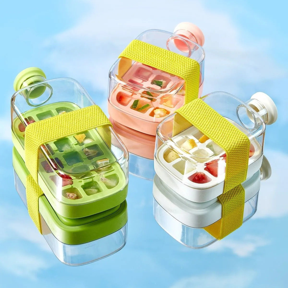 Household 2-in-1 Ice Maker Water Bottle