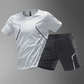 Men's ice silk quick-drying clothes fitness short sleeves and shorts