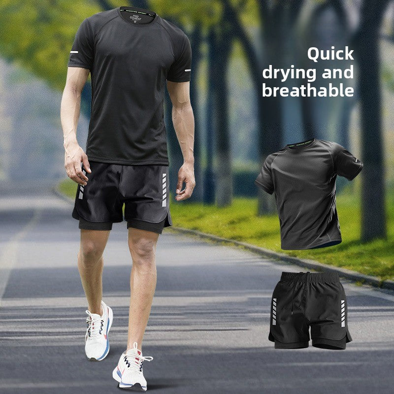 Thin quick-drying clothes with short sleeves