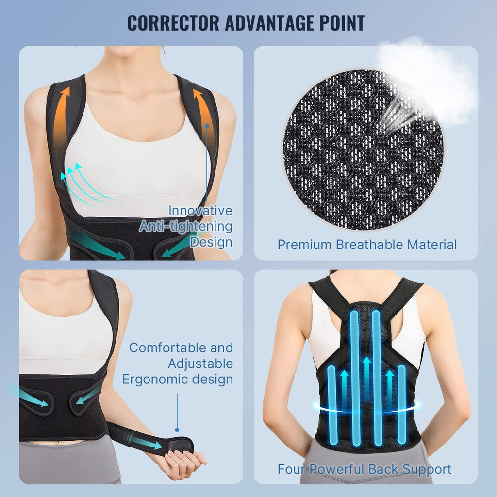 Adjustable Posture Corrector for Spine Support