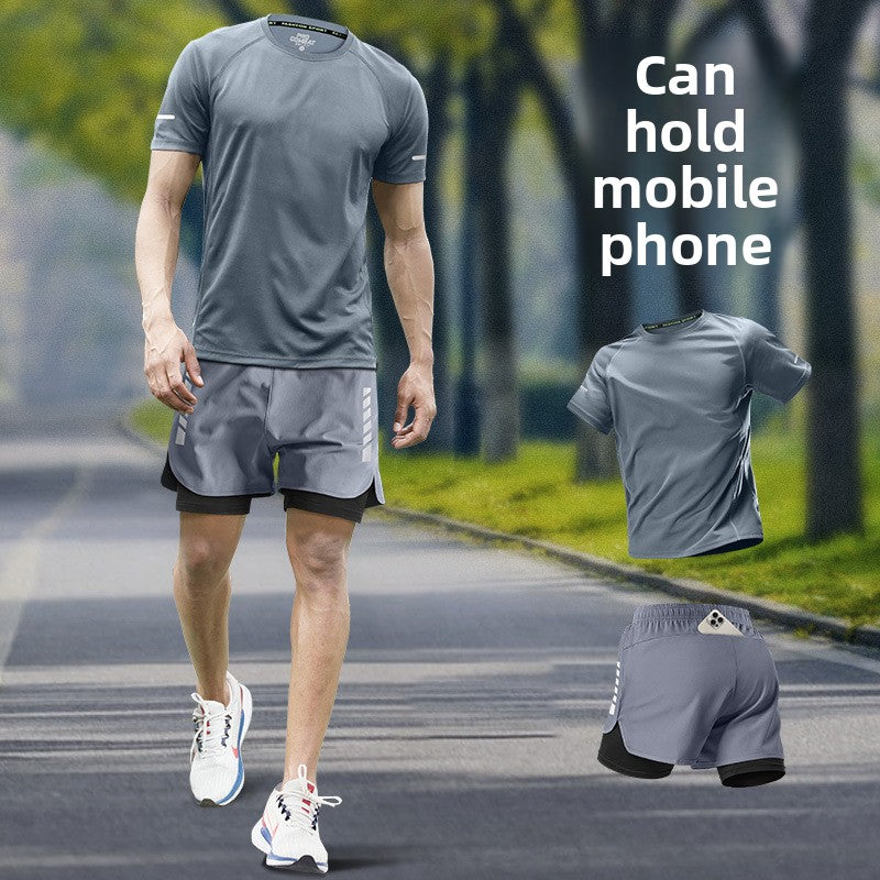 Thin quick-drying clothes with short sleeves
